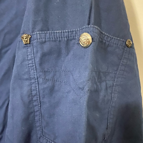 Vintage Versace Jeans Couture Blue Dress Shirt with Arm Pocket - Picture 5 of 5